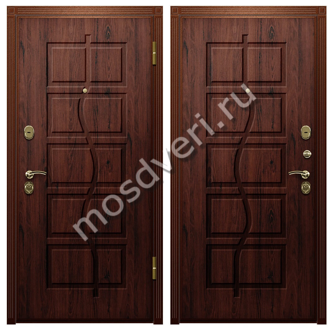 Дверь металлическая винорит и МДФ в коттедж - купить от производителя Мосдвери Дверь металлическая винорит и МДФ в коттедж