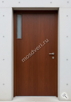 Современная входная дверь для загородного дома коричневая со стеклянной вставкой - купить от производителя Мосдвери Современная входная дверь для загородного дома коричневая со стеклянной вставкой